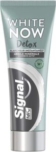 Signal White Now Dentifrice Blancheur Detox Argile & Charbon Actif, 75Ml