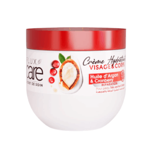 Flux Care Creme Hydratante Visage Et Corps 370Ml Huile D’Argan Et Cramberry