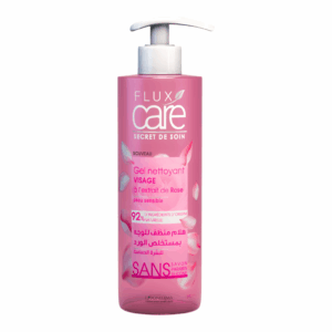 Flux Care Gel Nettoyant Visage 390Ml Extrait De Rose Peau Sensible